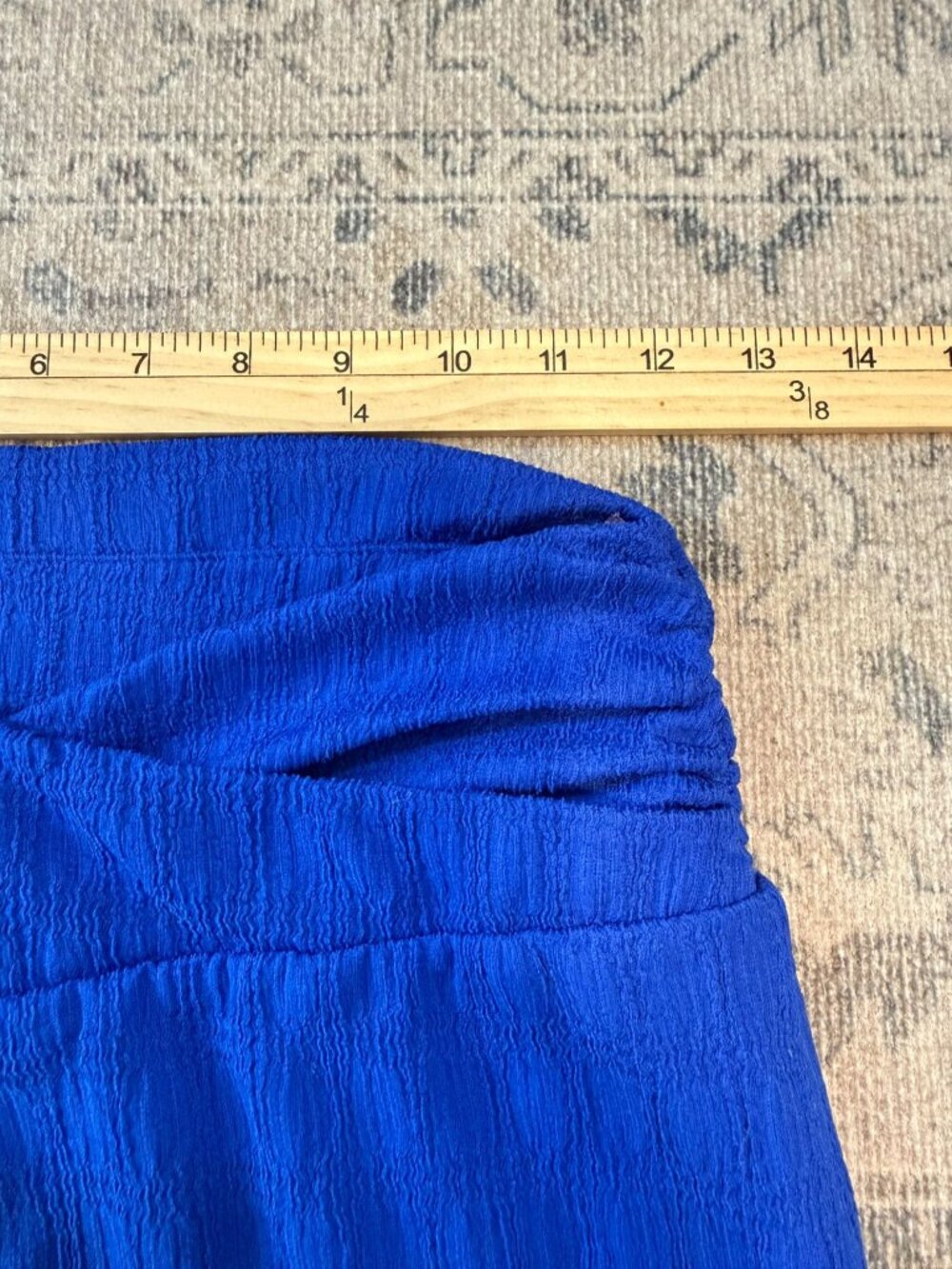 Free People Women's Pull On Mazarine Blue Maxi Skirt XS Side Slit Boho Hippie - Picture 10 of 10